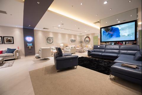 A view of the in-store technology installed to inspire customers